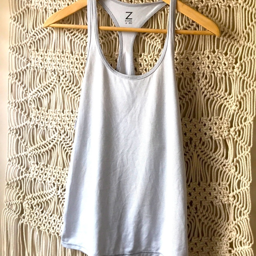 Zella racerback medium 10 pin striped tank